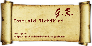 Gottwald Richárd névjegykártya
